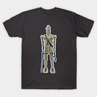 Vintage Scary Robot, white border T-Shirt